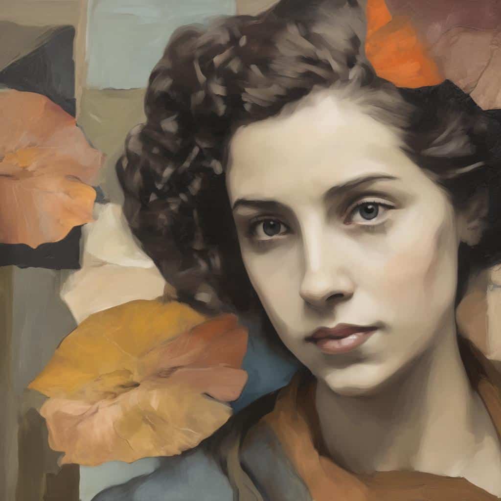 Λύση στη χαοτική δημιουργικότητα, πορτρέτο γυναίκας με φθινοπωρινά φύλλα.